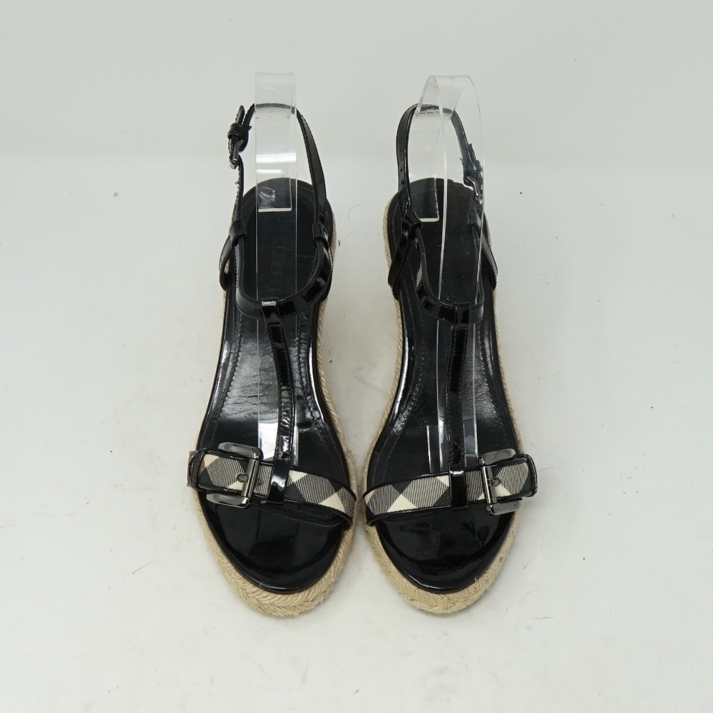 Burberry Nova Check Espadrille Wedge Sandal 39